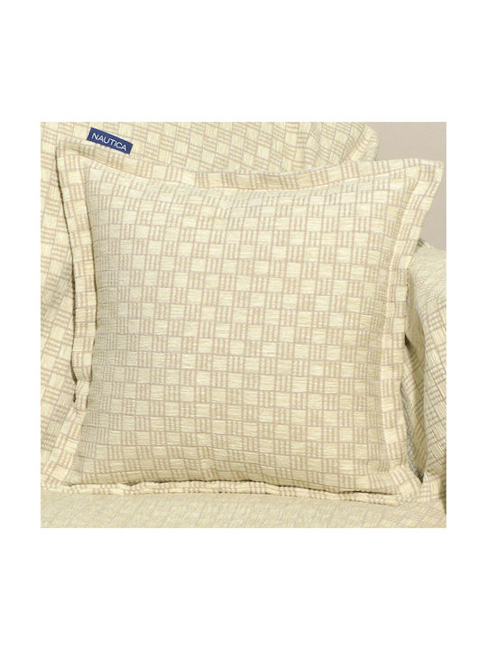 Nautica Decorative Pillow Case from 100% Cotton Ecru 43x43cm