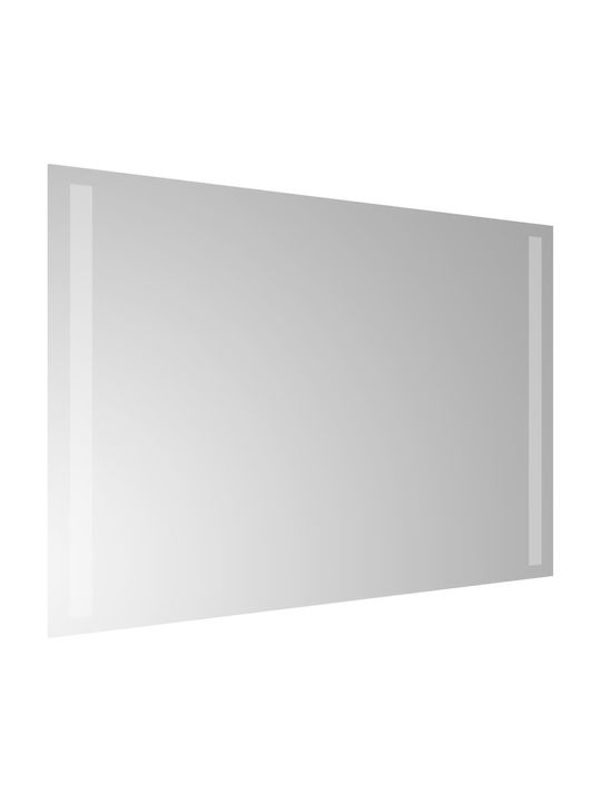 vidaXL Ορθογώνιος Καθρέπτης Μπάνιου Led 60x40cm Διάφανος