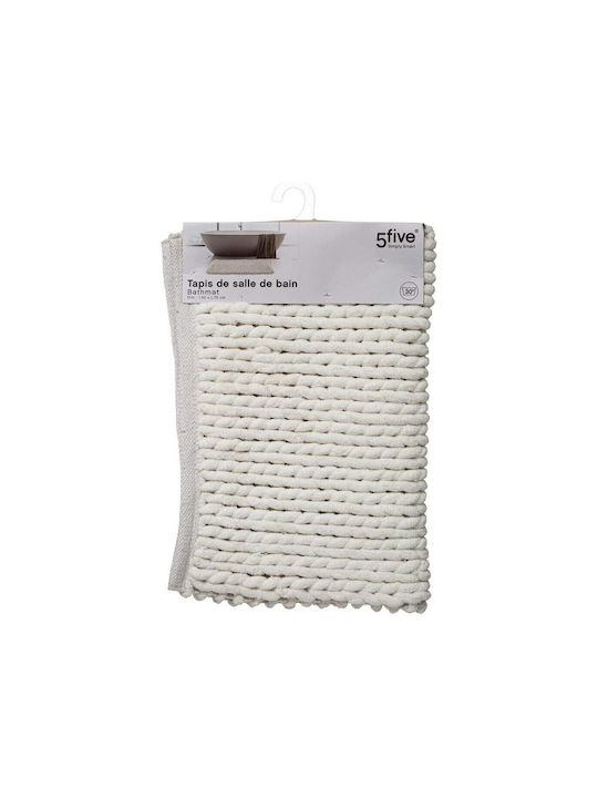 5Five Badematte Synthetisch,Polyester/Cotton/Leather Rechteckig F-V Thick 174629A White 50x75cm