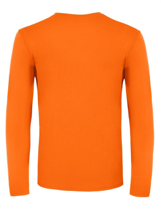 B&C Exact 150 LSL Werbe-T-Shirt in Orange Farbe