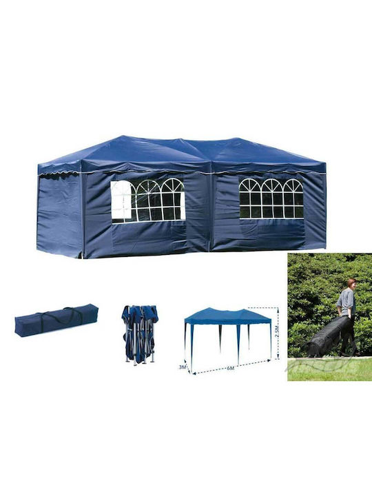 Lifetime Garden Πτυσσόμενο Κιόσκι Κήπου Μπλε 6x3m