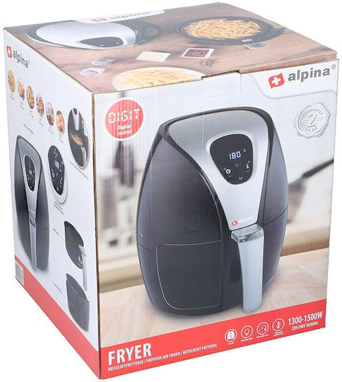 Alpina Appliances Air Fryer 2.4lt Black 18568