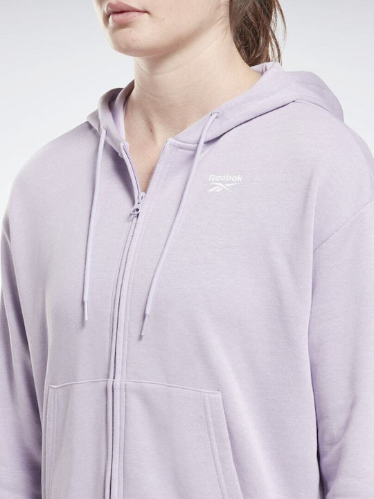 Identity Lang Damen Sweatshirtjacke Kapuzen Purple Oasis