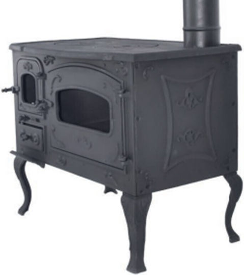 Thermogatz TGM-003 Fontă Soba pe lemne cu Cuptor 13kW Negru