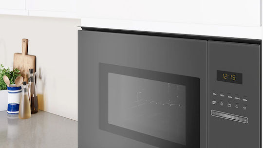 Pitsos Built-in Microwave Oven with Grill 25lt Gray