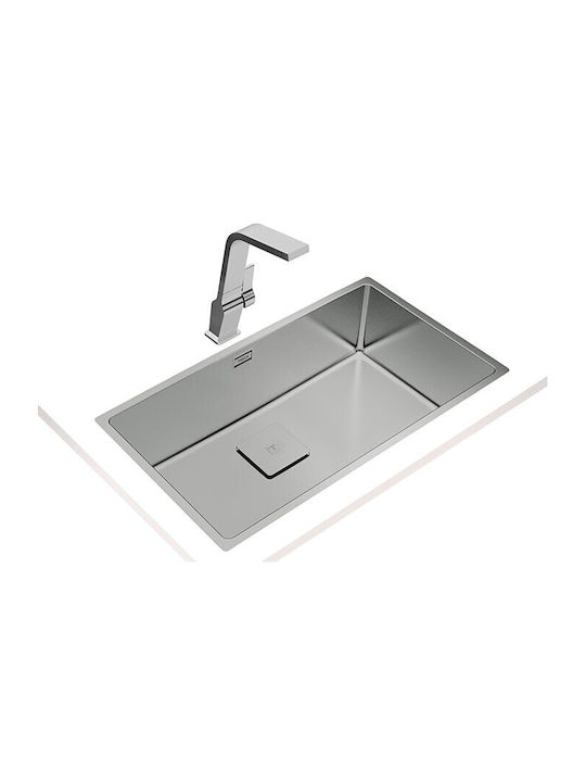 Teka Flexlinea Pureclean RS15 71.40 Υποκαθήμενος Νεροχύτης Inox Σατινέ Μ75xΠ44cm Ασημί
