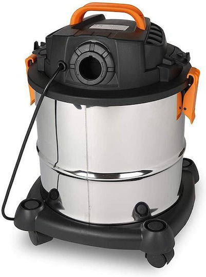 Sogo Staubsauger Flüssigkeiten / Feststoffe 1200W mit Edelstahl Behälter 20Es
