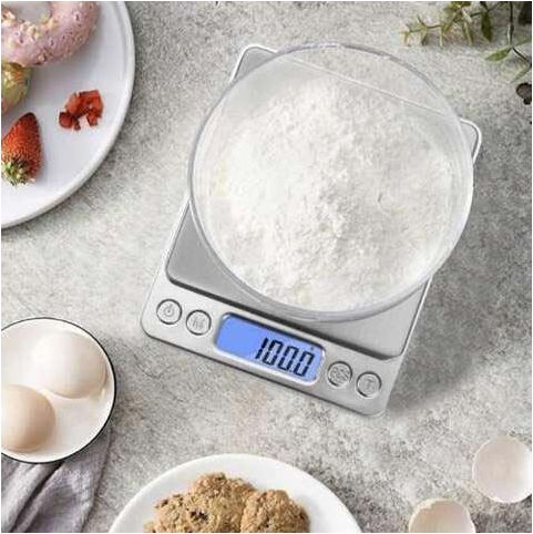 Ruhhy AT00010875 Ψηφιακή Ζυγαριά Κουζίνας έως 0.5kg Ασημί