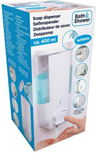 Bath and Shower Επιτοίχιο Dispenser Πλαστικό Λευκό 400ml