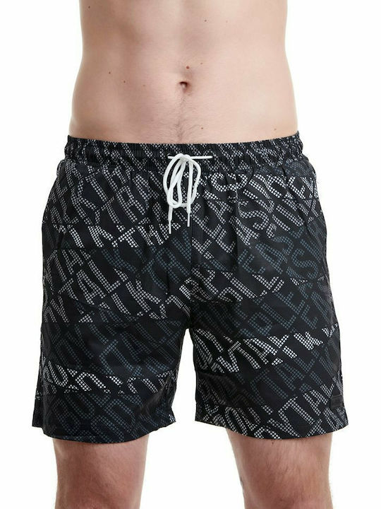 Herren Badebekleidung Shorts Schwarz mit Mustern