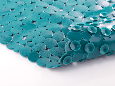 Aria Trade 7215119 Bathtub Mat with Suction Cups Turquoise 36x69cm