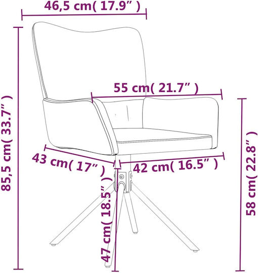 Stühle Speisesaal Gelb 2Stück 55x56x85.5cm