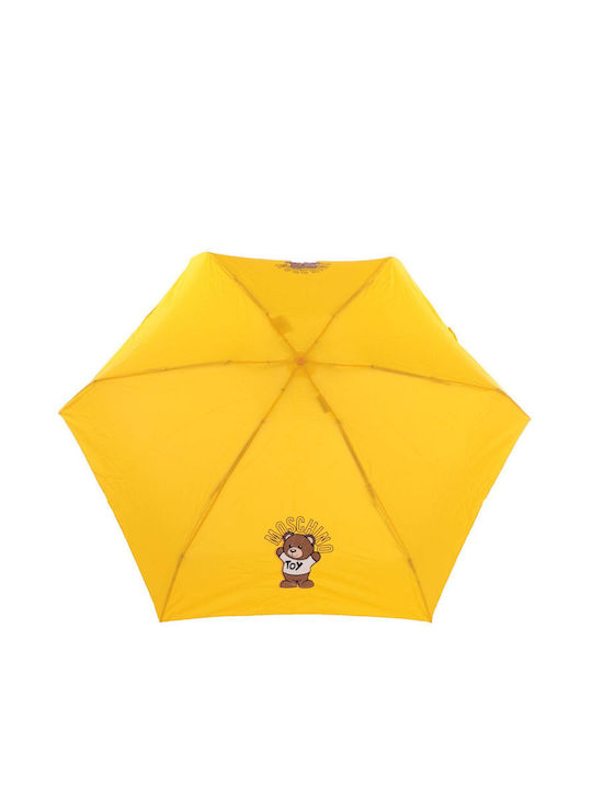 Moschino Supermini Regenschirm Kompakt Gelb
