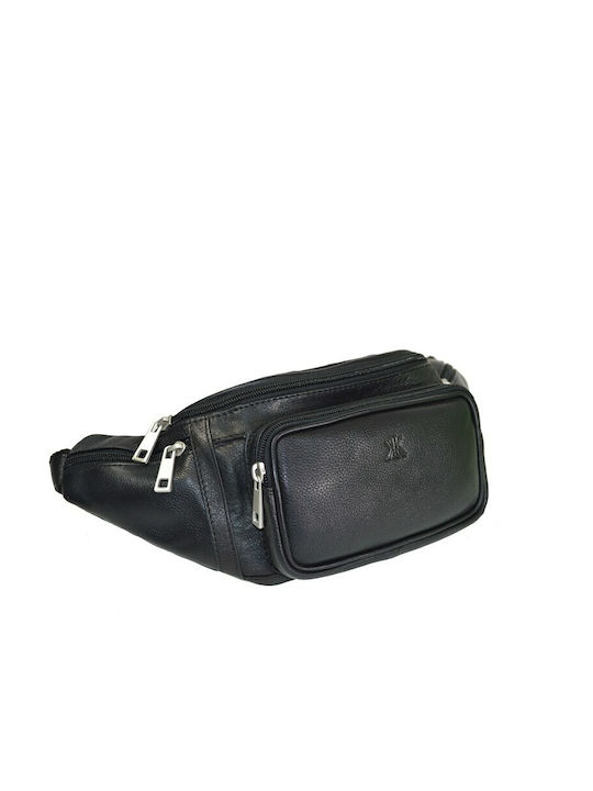 Kappa Bags Men's Leather Waist Bag Black