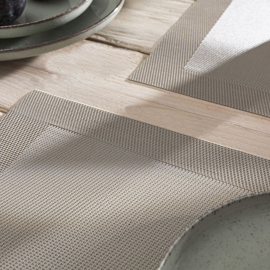 Gofis Home Platzset Wrap Ecru 30x45cm Platzdeckchen Stoff Beige 45x30cm 1Stück