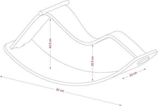 Curve Lab Rocking Horse & Board Perfect Arc Schaukelspielzeug Pferd für 24++ Monate für ein Gewicht bis zu 50kg Braun