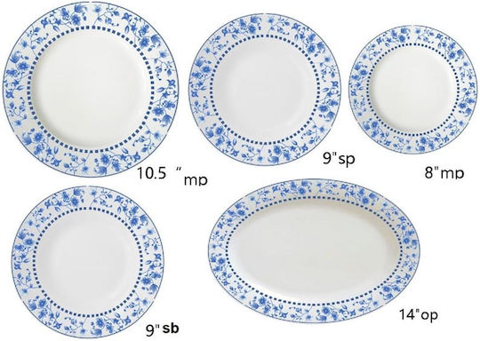 Artekko White Porcelain Dinnerware Set 20pcs