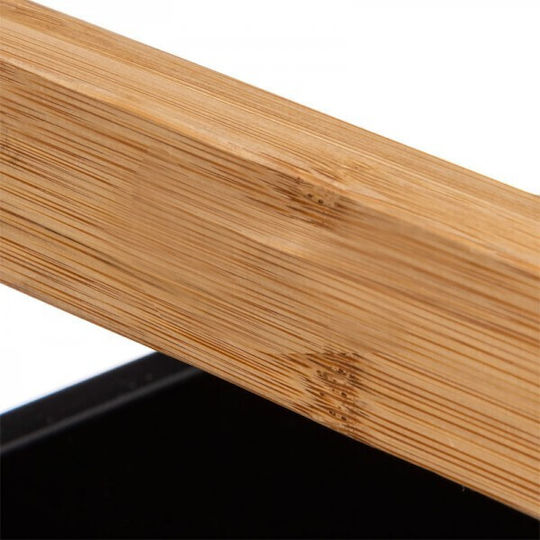 5Five Τρόλεϊ Κουζίνας Ξύλινο 3 Θέσεων Μαύρο 41x20x80cm
