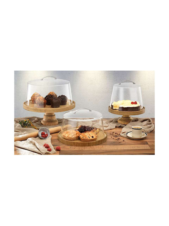 Garibaldi Cake Stand Brown 25x25x37cm