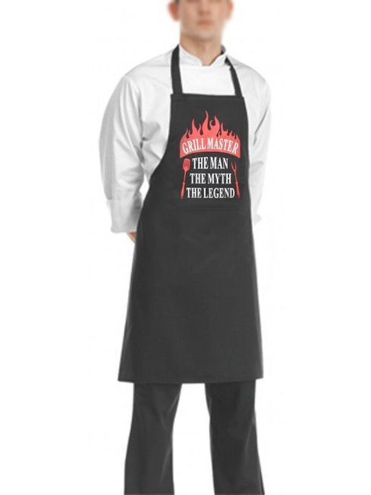 Lalos Grill Master Ποδιά Κουζίνας Μαύρη 80x70cm 1219