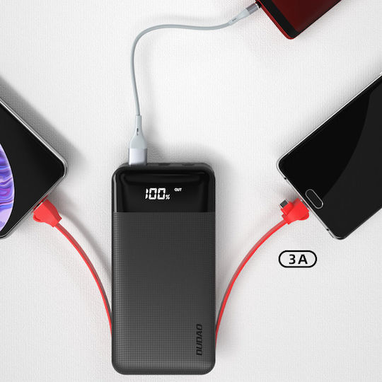 Dudao K1A Power Bank 10000mAh with USB-A Port and USB-C Port White