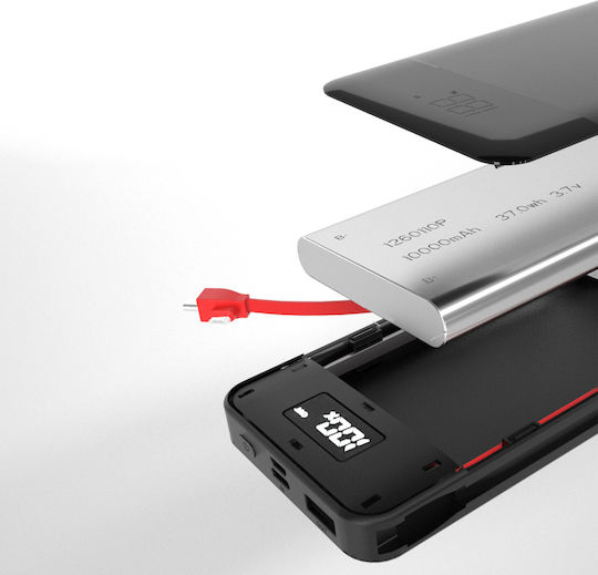 Dudao K1A Power Bank 10000mAh with USB-A Port and USB-C Port White