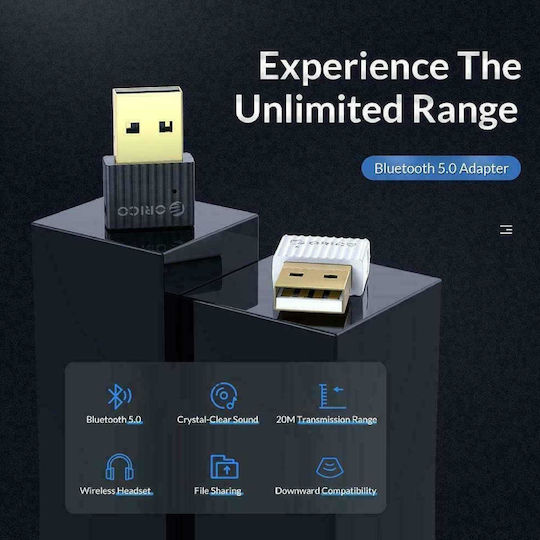 Orico USB Bluetooth 5.0 Adapter Λευκό (BTA-508-WH-BP)