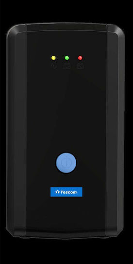 Tescom Leo Plus Led 650A UPS Linie Interactivă 650VA 390W cu 2 Prize Schuko