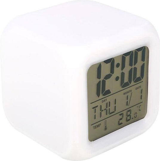 Tabletop Digital Clock Color Switch with Alarm Clock 01111