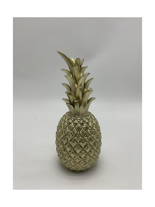 Καρβούνης Dekorativer Ananas aus Polyresin 9.5x9.5x24cm 1Stück