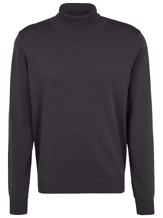 Fynch Hatton Men's Long Sleeve Sweater Turtleneck Charcoal