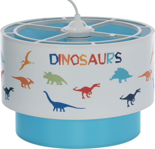 HomeMarkt Goofy O singură lumină Lumină de tavan pentru copii Suspendata din material textil 20W cu suport pentru bec E27 Albastru deschis 30x20cm