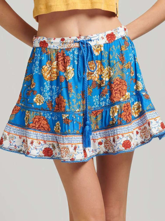 Ovin Vintage Mini Rock Blumen Türkis