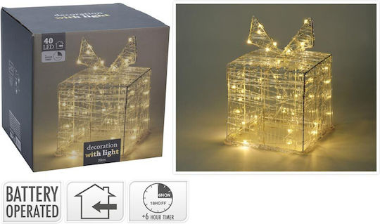 Beleuchtet Weihnachtliche Figur Box Weiß 19x19x19cm