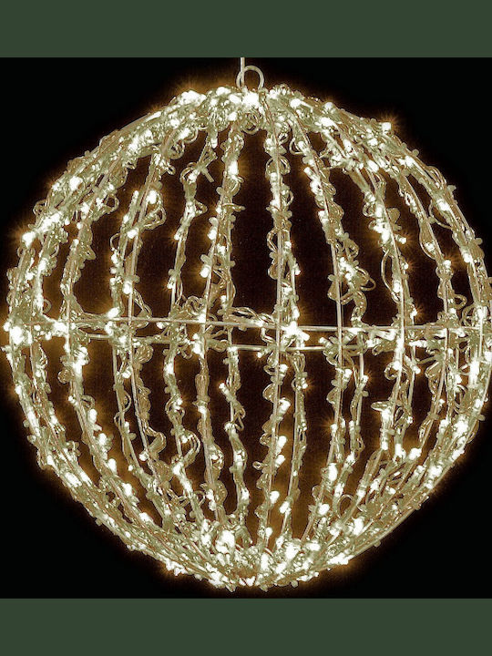 Lianos Illuminated Christmas Plastic Figure Ball White Length 50cm