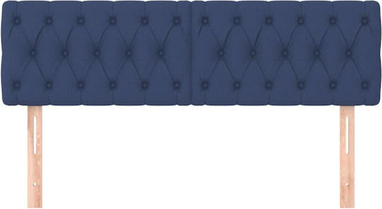 vidaXL Fabric Blue Bed Headboard 160x78cm