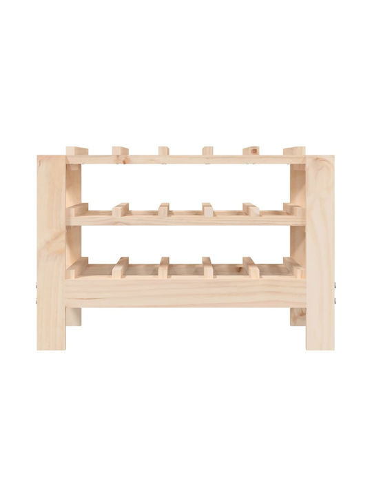 vidaXL Wandmontiert Weinkeller Hölzernes für 15 Flaschen Braun 61.5x30x42εκ.