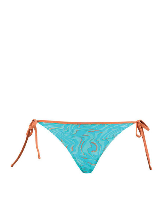 Bikini Slip με Κορδονάκια Τιρκουάζ