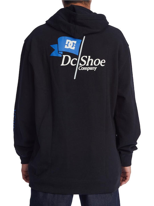 DC Men's Sweatshirt with Hood and Pockets Black