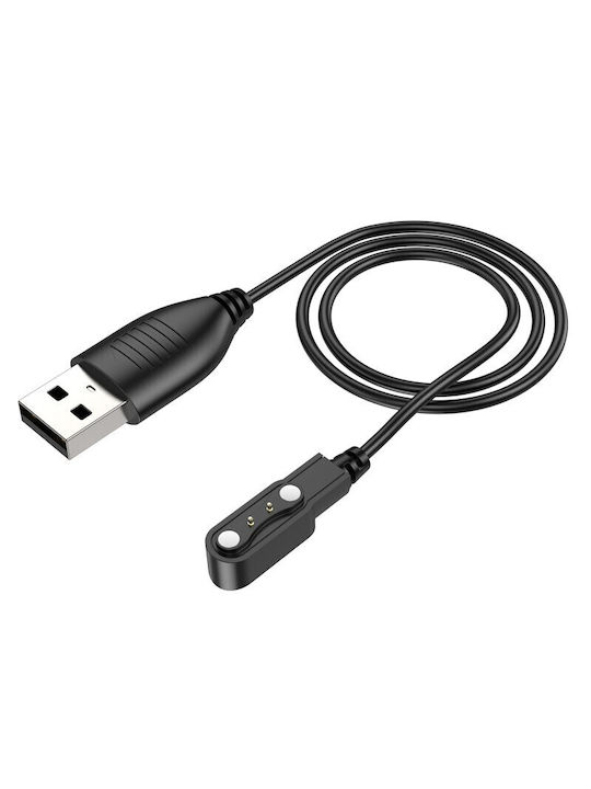 Hoco Καλώδιο Φόρτισης USB Φορτιστής για Y2 Pro Μαύρος