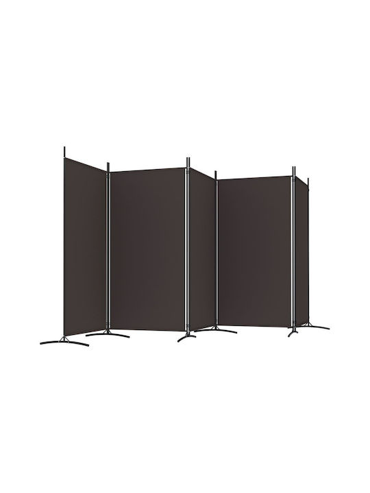 vidaXL Fabric Room Divider with 5 Panels 433x180cm