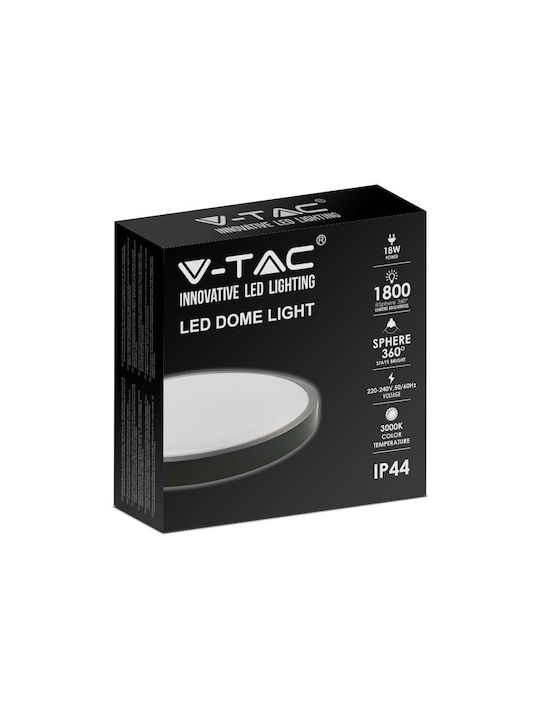 V-TAC Deckenleuchte für den Außenbereich mit integriertem LED in Schwarz Farbe 7635