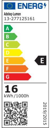 Adeleq LED Bulb 16W 175mm for Socket E27 and Shape G125 Natural White 1920lm