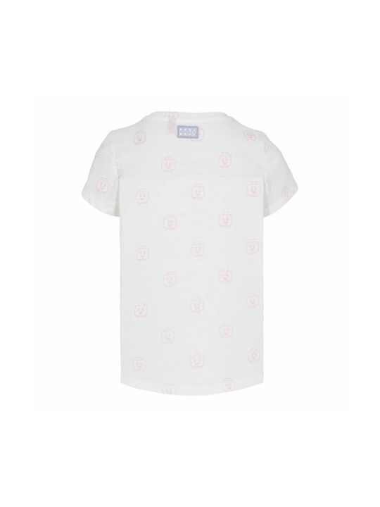 11010092-102 - LEGO GIRLS ALL-OVER-PRINT TEE WHITE / PINK Color