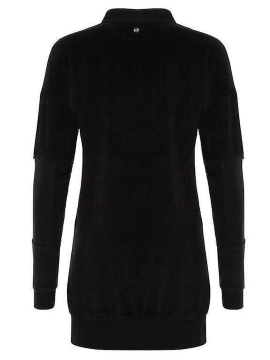 WS206L1H2N - FREDDY VELVET WMNS LONG FULL ZIP BLACK Цвят