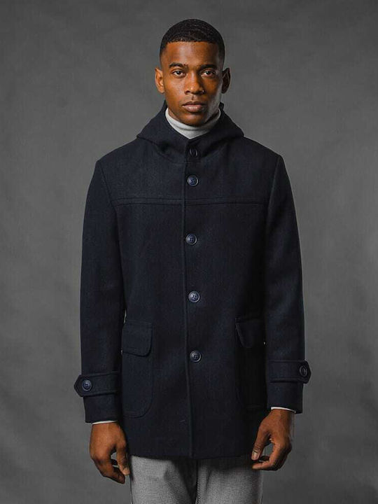 Prince Oliver Men's Half Coat Navy Blue