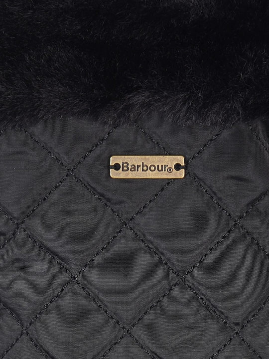 Norwood Quilted Μαύρα Γυναικεία Γάντια με Γούνα