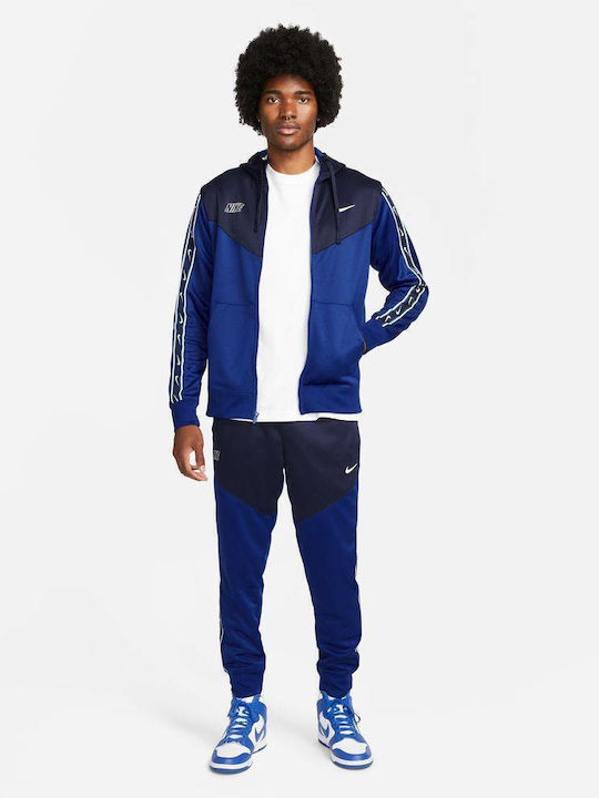 Sportswear Repeat Men's Hoodie Jacket Navy Blue