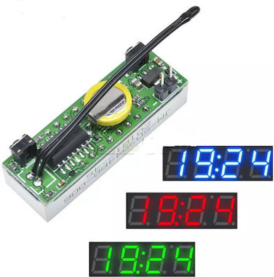 DS3231SN 3 in 1 LED Digital Clock Temperature Voltage Module (Red)