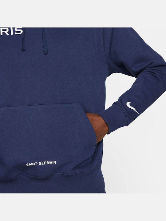 Paris Saint-Germain Суитшърт с Качулка Тъмносин